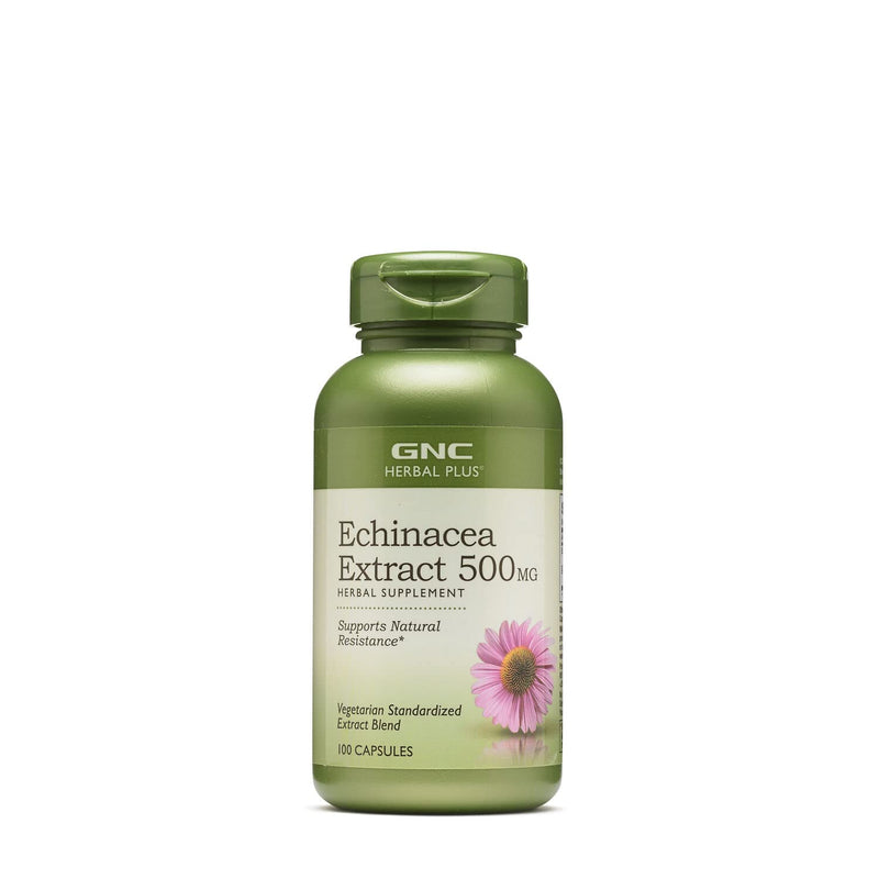 [Australia] - GNC Herbal Plus Echinacea Extract 500mg | Supports Natural Resistance | 100 Capsules 100 Count (Pack of 1) 