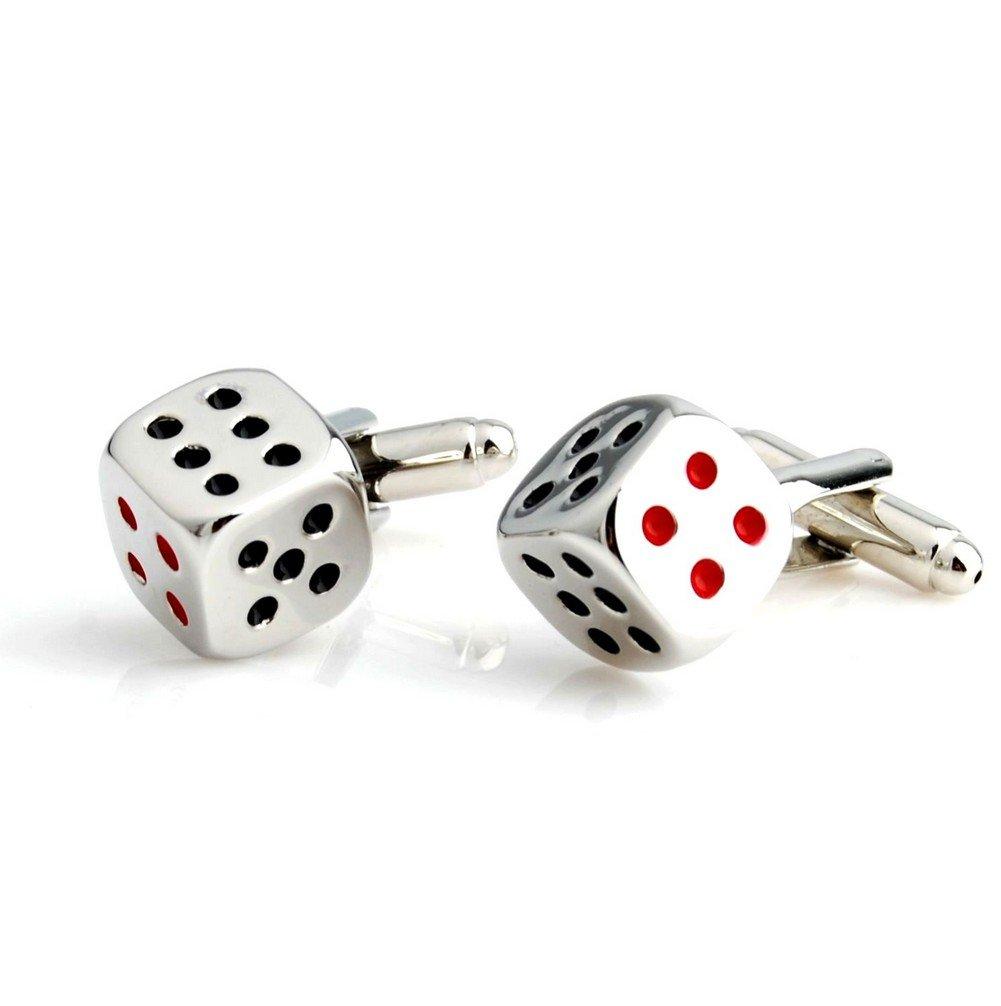 [Australia] - Salutto Men's Classic Shape Funny Playing Cufflinks with Gift Box One Color 