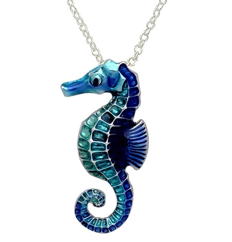 [Australia] - DianaL Boutique Large Beautiful Seahorse Pendant and Necklace with 21" Chain Gift Boxed Sea Horse Fashion Jewelry 