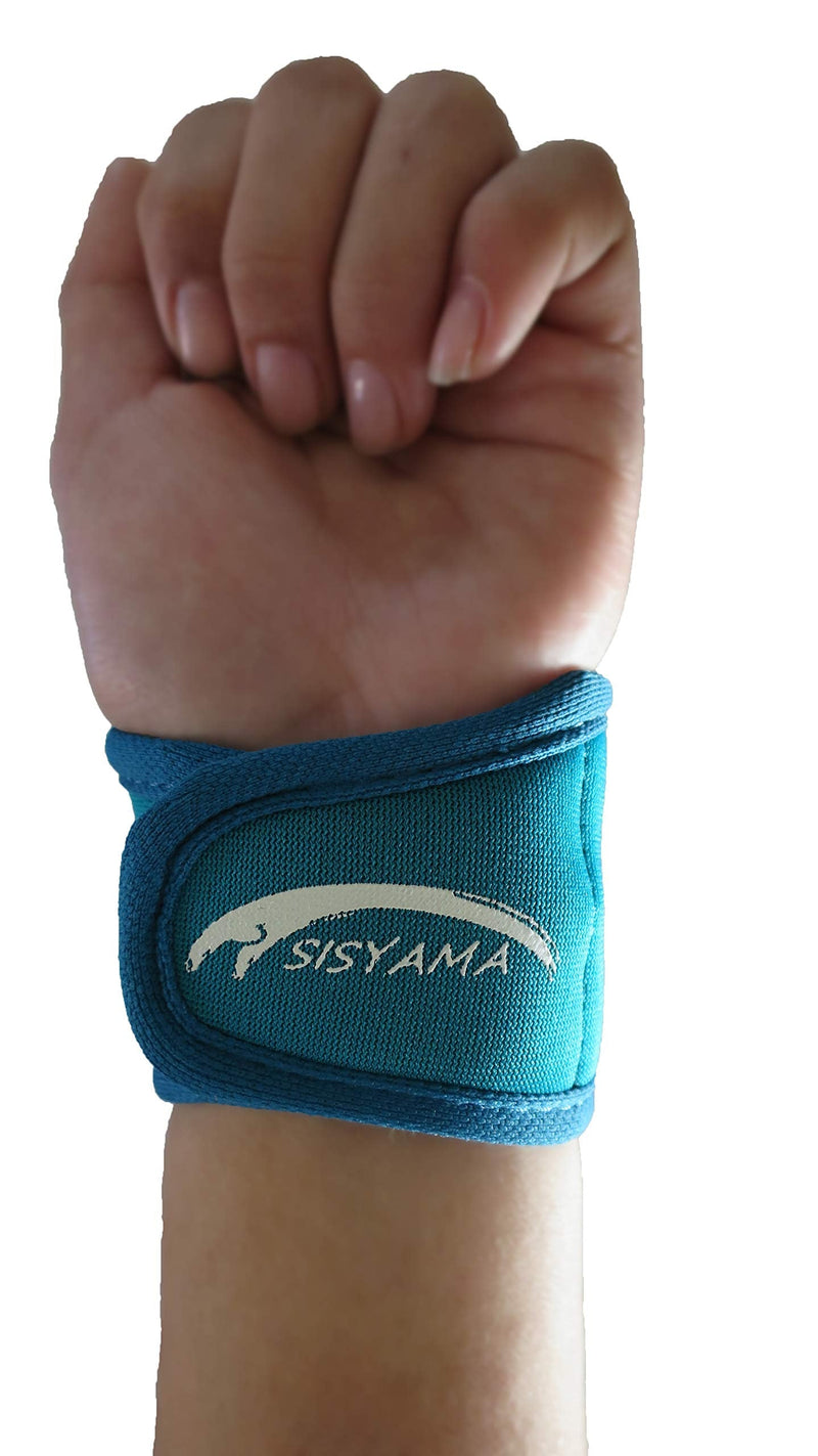[Australia] - 2x Adjustable Neoprene Wrist Support WristBands SIZE Men Women Youth Kid Small Petite 360° COMFORT FIT (Youth Teal) Youth Teal 