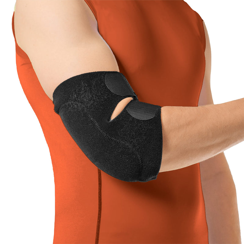 [Australia] - BraceAbility Bursitis Elbow Pad Brace | Compression Arm Sleeve Wrap with Padded Soft Support Cushion for Olecranon Joint Pain, Bursa Protection, Arthritis & Tendonitis Relief (One Size) 