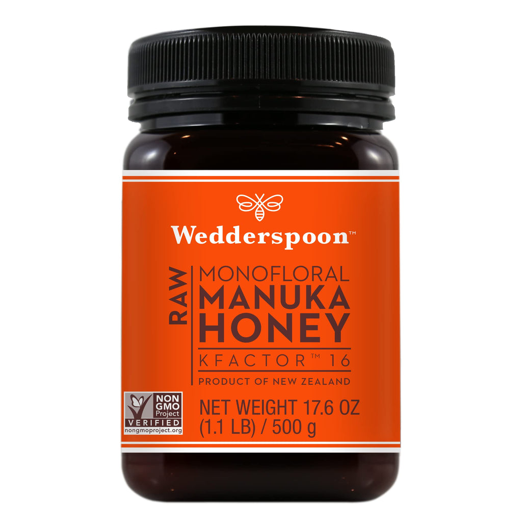 [Australia] - Wedderspoon Raw Premium Manuka Honey, KFactor 16, 17.6 Oz, Genuine New Zealand Honey, Traceable from Our Hives to Your Home 1.1 Pound (Pack of 1) 