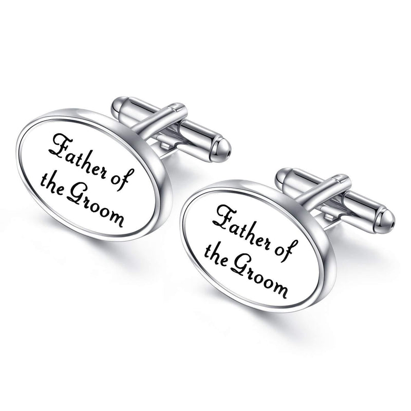 [Australia] - HONEY BEAR Oval Wedding Cufflinks for Mens Shirt Marriage with Gift Box Father of the Groom 