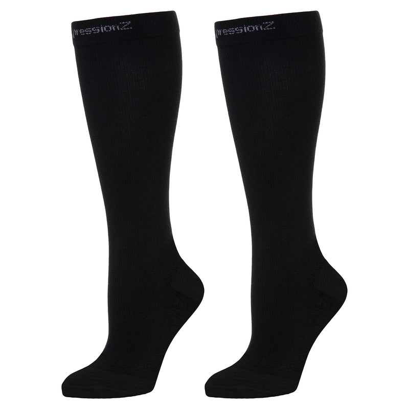 [Australia] - CompressionZ Compression Socks For Men & Women 30-40 mmHG Tight Stockings Black Large 