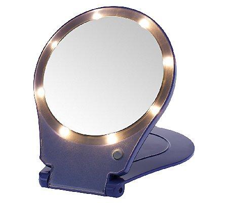 [Australia] - Floxite 5x Magnifying 360 Degree Lighted Home & Travel Mirror - Purple 