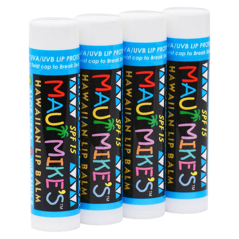 [Australia] - Best LIP BALM for Chapped Lips by Maui Mike’s Pina Colada (4 pack) Glides on Smooth for Soothing Lip Care - SPF 15, Aloe, Vitamin E - Restore Dry Lips Today! (Pina Colada) 4 Pack 