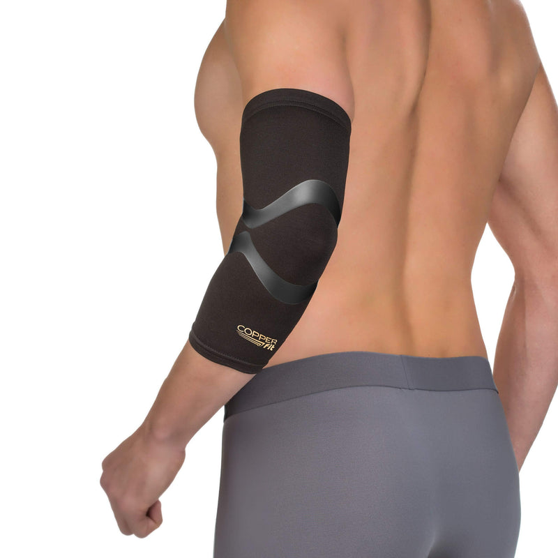 [Australia] - Copper Fit Pro Series Performance Compression Elbow Sleeve Large Black with Copper Trim 