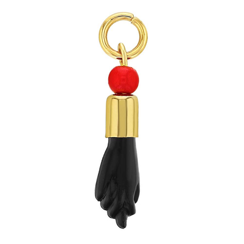 [Australia] - In Season Jewelry 14k Gold Plated Red Black Figa Hand Evil Eye Protection Good Luck Charm Talisman 