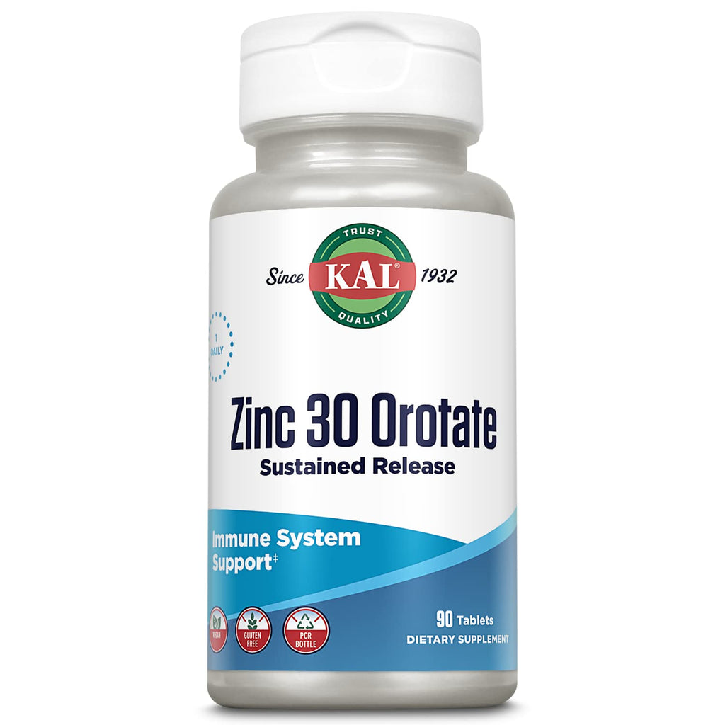 [Australia] - KAL 5198482 Zinc Orotate Sustained Release 30mg | Nutritive Support for Normal, Healthy Protein Synthesis, Proper Growth, Energy & Metabolism | 90 Tablets 