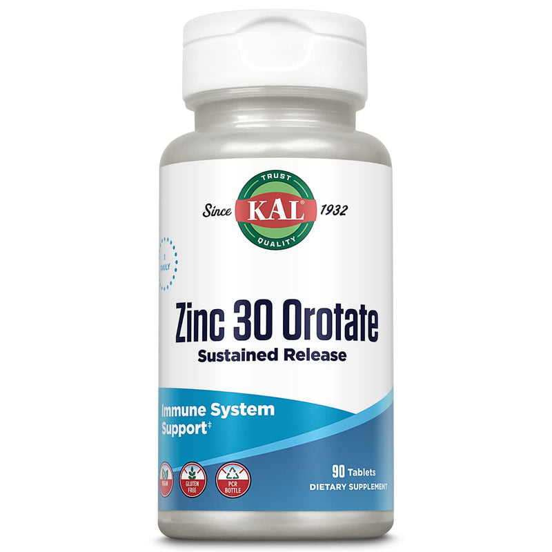 [Australia] - KAL 5198482 Zinc Orotate Sustained Release 30mg | Nutritive Support for Normal, Healthy Protein Synthesis, Proper Growth, Energy & Metabolism | 90 Tablets 