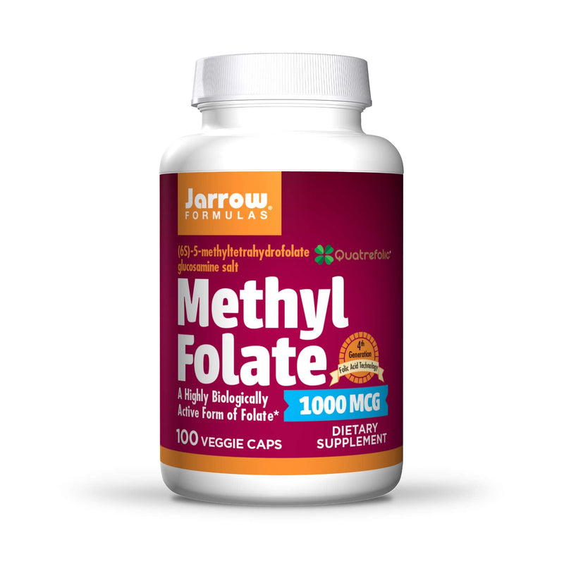 [Australia] - Jarrow Formulas Methyl Folate 1000 mcg - 100 Veggie Caps - Highly Biologically Active Form of Folate - 4th Generation Folic Acid Technology - 100 Servings 100 Count (Pack of 1) 
