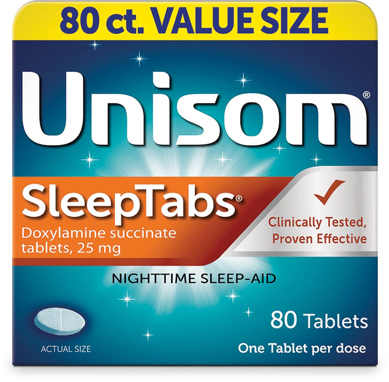 [Australia] - Unisom SleepTabs, Nighttime Sleep-aid, Doxylamine Succinate, 80 Tablets 80 Count (Pack of 1) 