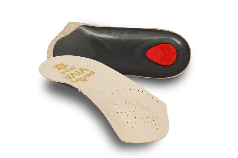 [Australia] - pedag Viva Mini Universal Inserts, Handmade in Germany, Supports Longitudinal and Metatarsal Arch, Plantar Vault, Heel, Charcoal Layer, Tan Women US 9 Men US 6 / EU 39 New Viva Mini W9/m6/eu 39 