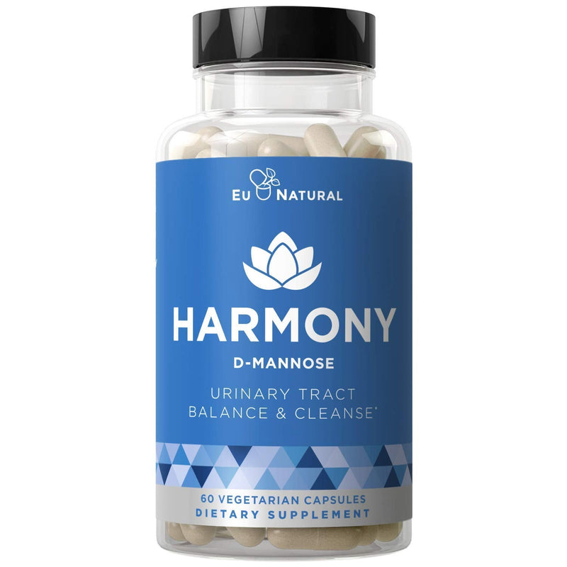 [Australia] - Harmony D-Mannose – Urinary Tract UT Cleanse & Bladder Health – Fast-Acting Detoxifying Strength, Flush Impurities, Clear System – Hibiscus Pills – 60 Vegetarian Soft Capsules 60 Count (Pack of 1) 