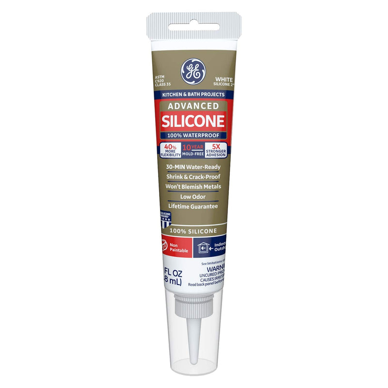 [Australia] - GE Sealants & Adhesives 281 Advanced Silicone 2 Kitchen & Bath Sealant, 2.8oz, White 