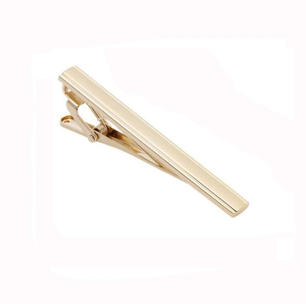 [Australia] - Elandy Men Metal Silver Tone Simple Necktie Tie Bar Clasp Clip Best Xmas Gift Gold 