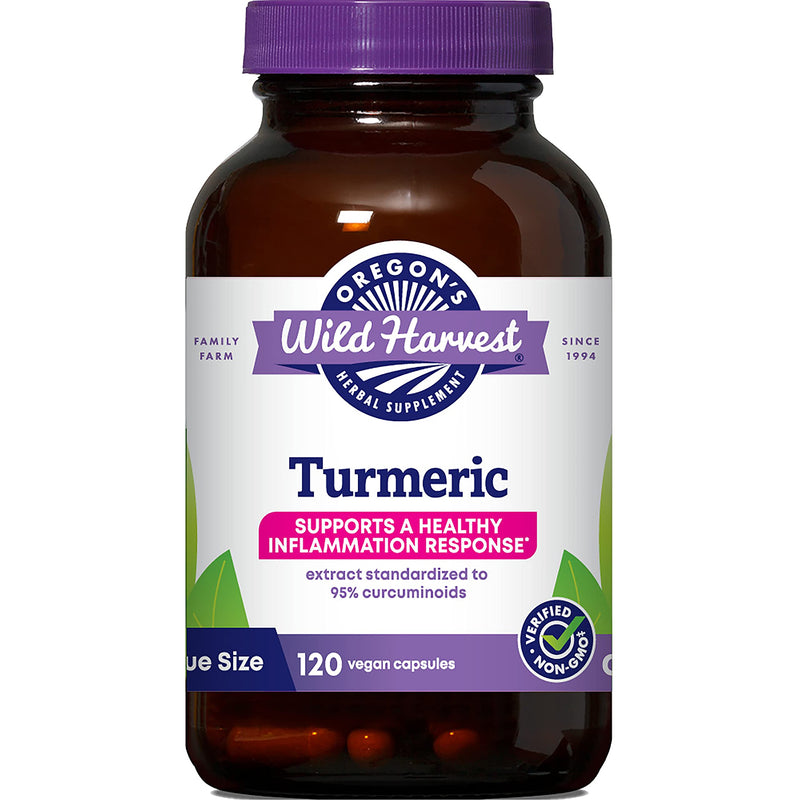 [Australia] - Oregon's Wild Harvest, Turmeric Curcumin Supplement with BioPerine, Antioxidant, Anti-Inflammatory, 1350 MGS, 120 Count 120 Count (Pack of 1) 