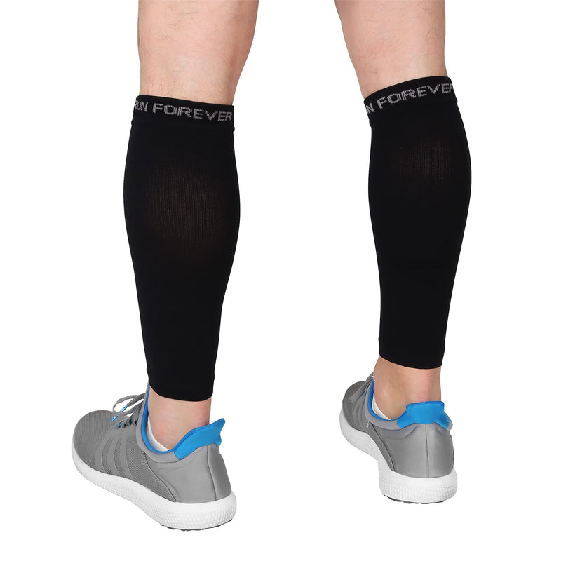 [Australia] - Calf Compression Sleeves For Men & Women - Leg Compression Sleeve - Footless Compression Socks for Shin Splint &Varicose Vein Black Small 