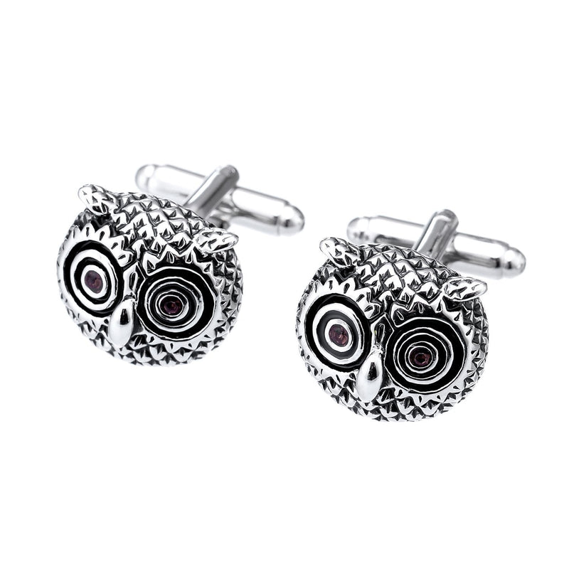 [Australia] - Salutto Men's Cute Shape Special Cufflink with Gift Box Owl 