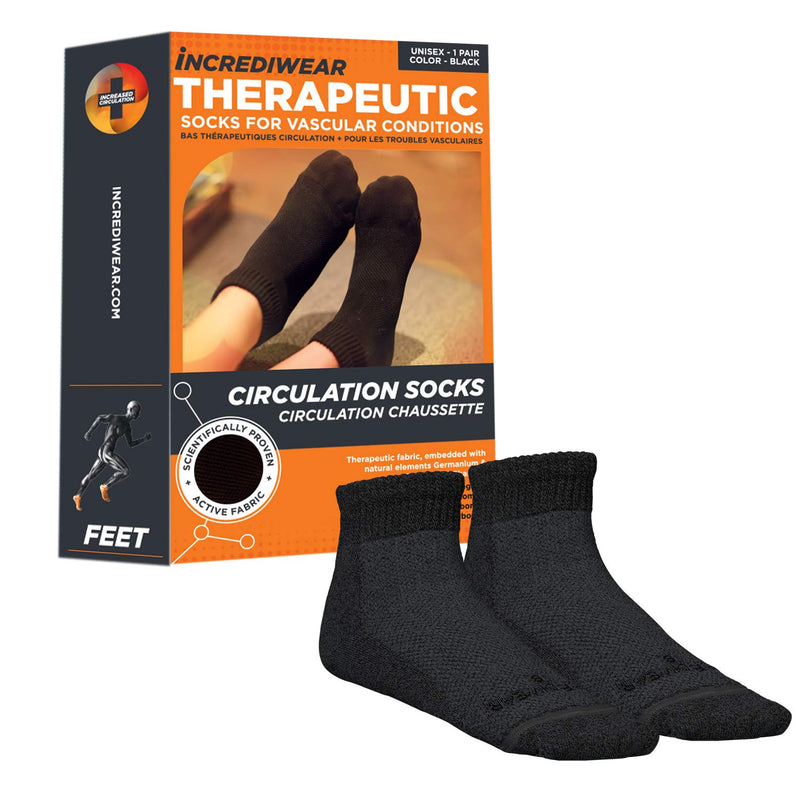 [Australia] - Incrediwear Circulation Socks – Socks for Foot Circulation (Black, Medium) Black 