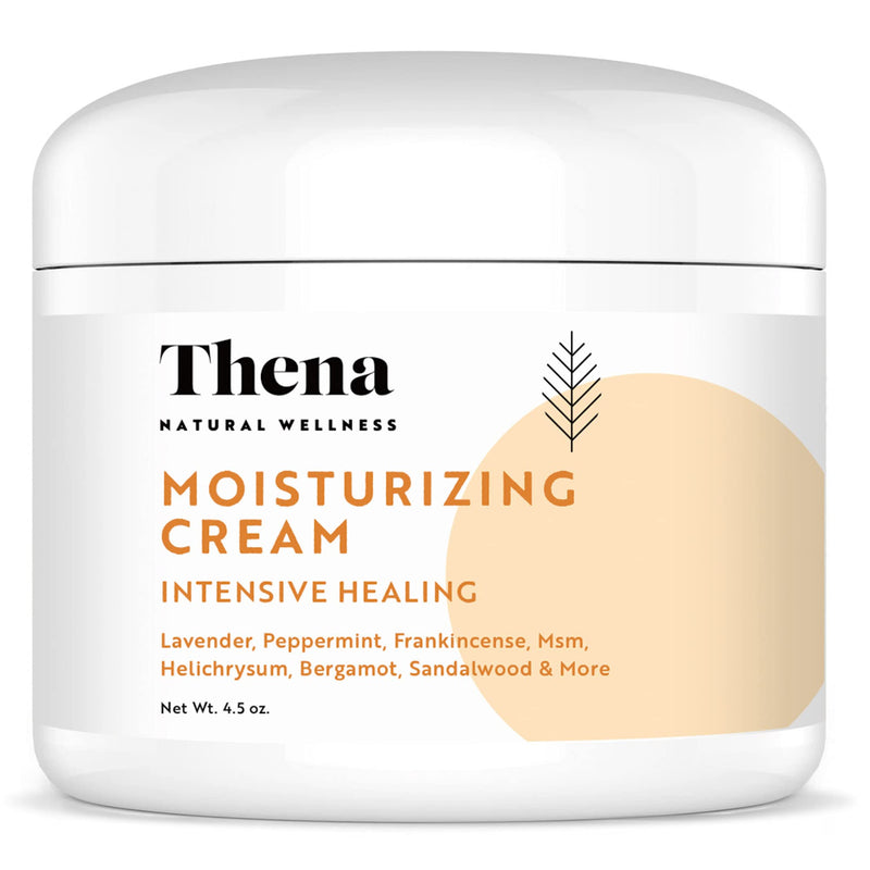 [Australia] - THENA Intensive Healing Cream for Eczema Treatment Scalp Psoriasis Dry Itchy Skin Rosacea Rashes Seborrheic Dermatitis Scalp Natural & Organic Ointment Lotion (4.5 Ounce) 4.5 Ounce (Pack of 1) 
