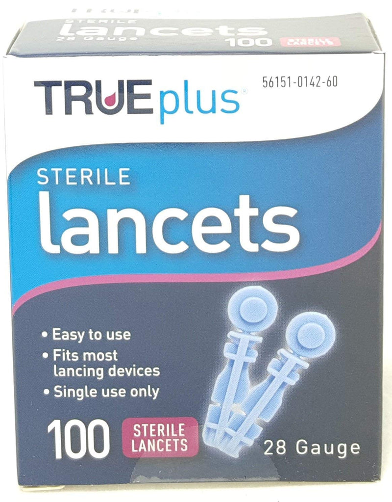[Australia] - TRUEplus Sterile Lancets 28 Gauge, 100 Count Per Box (4 Boxes) 