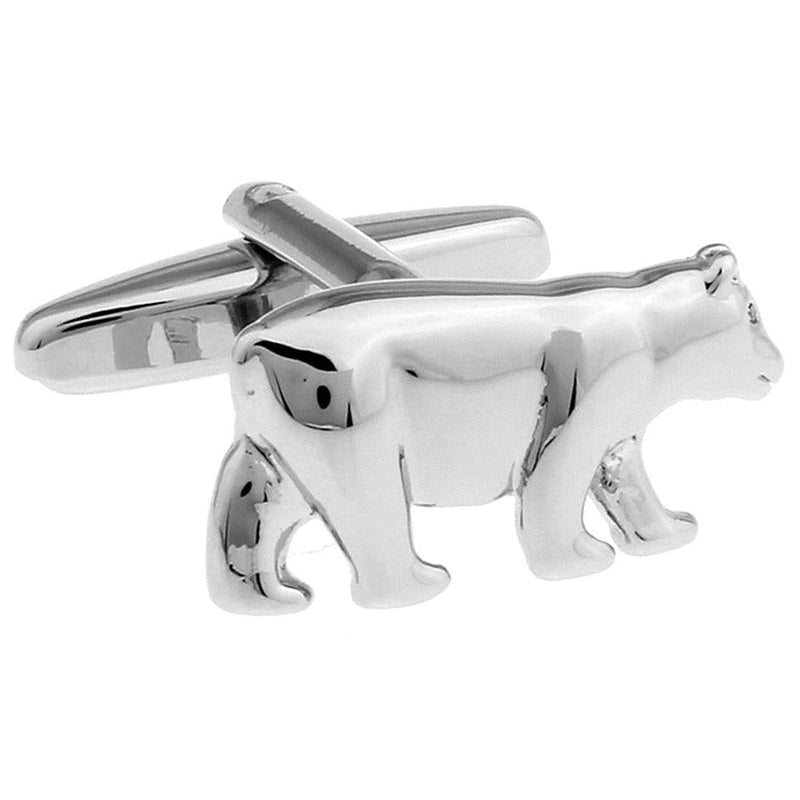 [Australia] - Stock Broker Brother Walk Bear Cuff Links Silver Cufflinks 