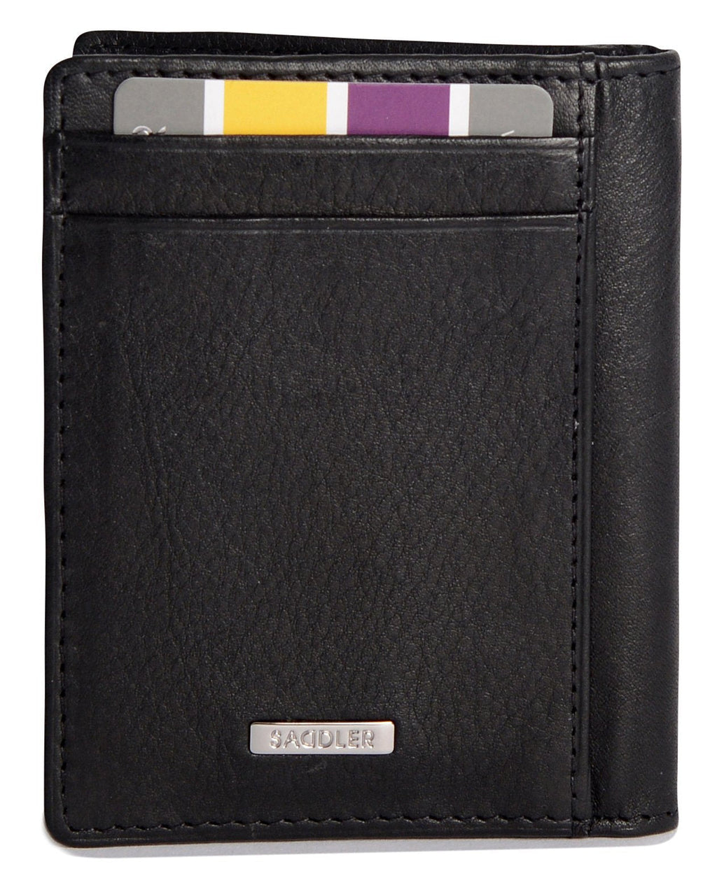 [Australia] - SADDLER Mens Genuine Leather Front Pocket Money Clip Card Holder | Slim Credit Card Case | Gift Boxed 