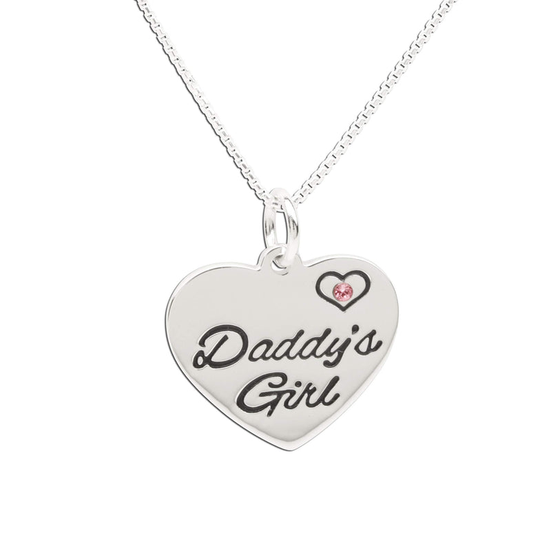 [Australia] - Children's Sterling Silver Daddy's Girl Charm Necklace, 14" 