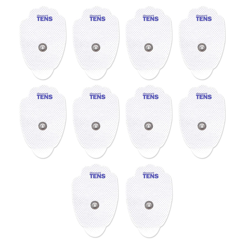 [Australia] - TENS Electrodes, Premium Quality Large Replacement Pads for TENS Units, Snap TENS Unit Electrodes, Discount TENS Brand (5 Pair (10 Electrodes)) 5 Pair (10 Electrodes) 