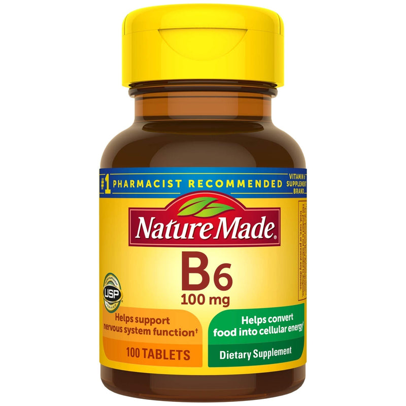 [Australia] - Vitamin B6 100 mg Tablets, 100 Count for Metabolic Health 