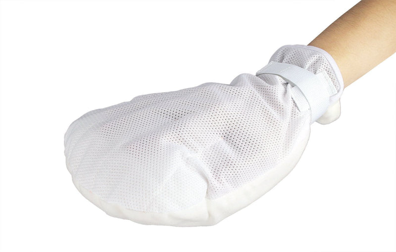 [Australia] - ObboMed® MB-1290N One Pair of Finger Control Mitt Protection Gloves - Protective Gloves with Hook and Loop Closure - Support Medical Treatments-Prevent Self-Harm-1 Pair 