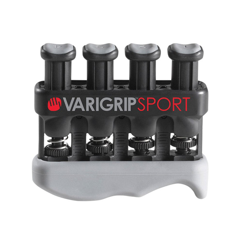 [Australia] - Dynatomy VariGrip Sport (VGSP), Adjustable Resistance, Medium, Heavy Finger, Hand Exerciser, Grip Strengthener, Extra-Wide Base, Padded fingertips, Callus Builder Black 6-9 Lbs 