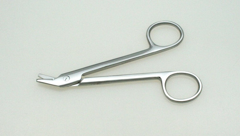 [Australia] - Suture Wire Cutting Scissors 4.75" Angled, Serrated - SurgicalExcel 