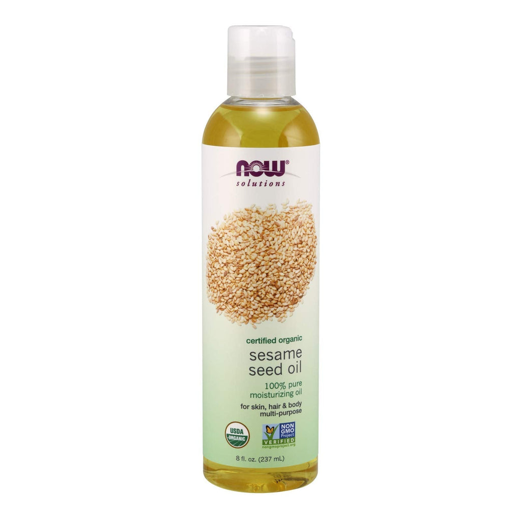 [Australia] - NOW Solutions, Organic Sesame Seed Oil, 100% Pure Moisturizing Oil for Skin and Hair, with Vitamins, Minerals and Phytonutrients, 8-Ounce 