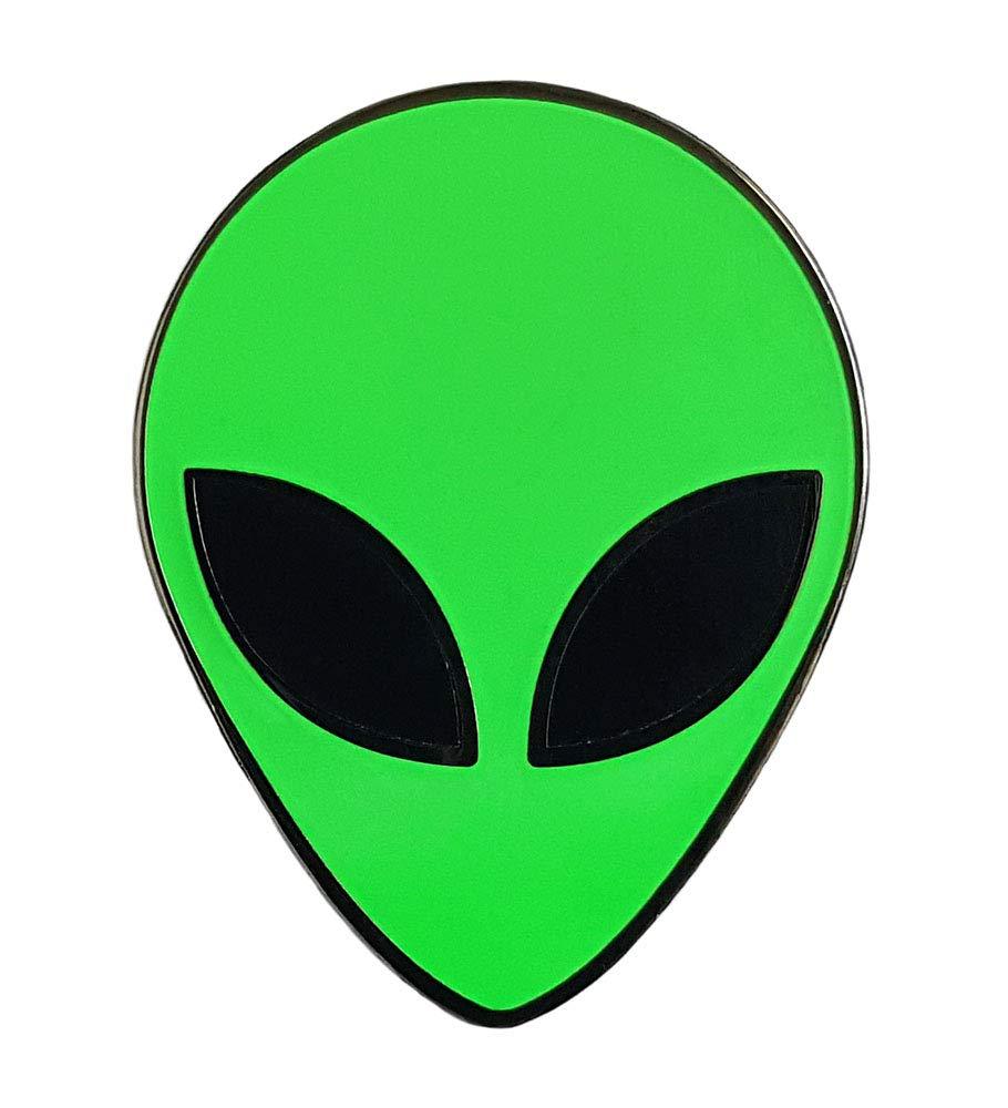 [Australia] - Pinsanity Green Alien Head Enamel Lapel Pin 