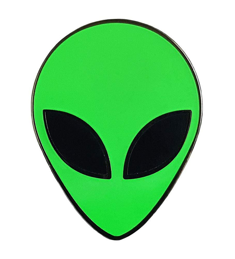 [Australia] - Pinsanity Green Alien Head Enamel Lapel Pin 