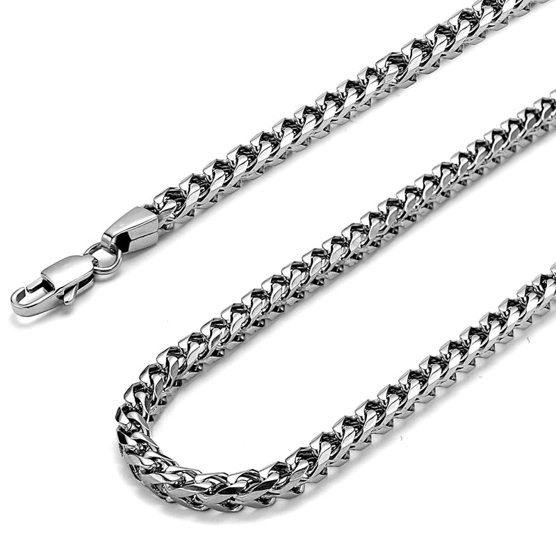 [Australia] - FIBO STEEL 3-6mm Curb Chain Necklace for Men Stainless Steel Biker Punk Style, 16-36 inches 24.0 Inches stainless steel, 6mm width 