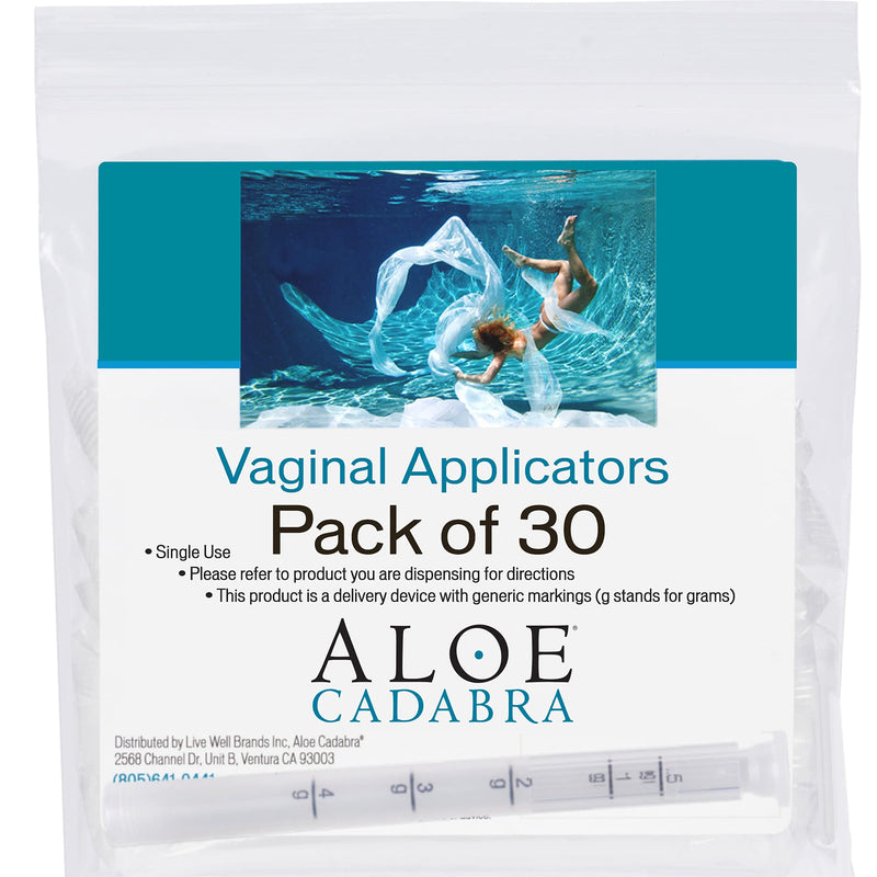 [Australia] - Extra Disposable Vaginal Applicators (30 pack) Individually Wrapped, Fits Threaded Vaginal Creams and Contraceptive Gels 