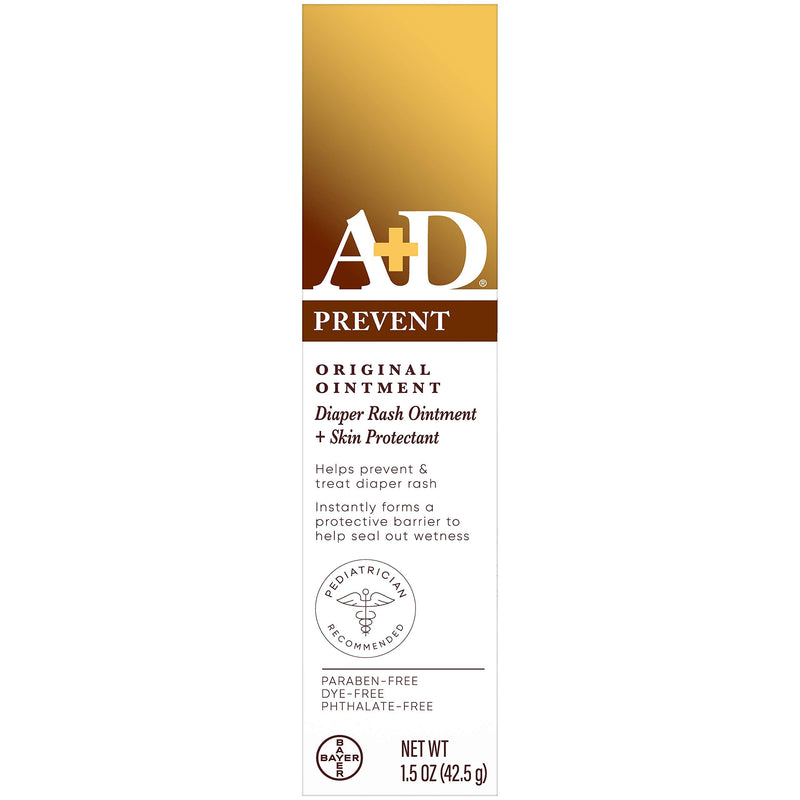 [Australia] - A+D Original Diaper Rash Ointment, Baby Skin Protectant With Lanolin and Petrolatum, Seals Out Wetness, Helps Prevent Diaper Rash, 1.5 Ounce Tube, Packaging May Vary 