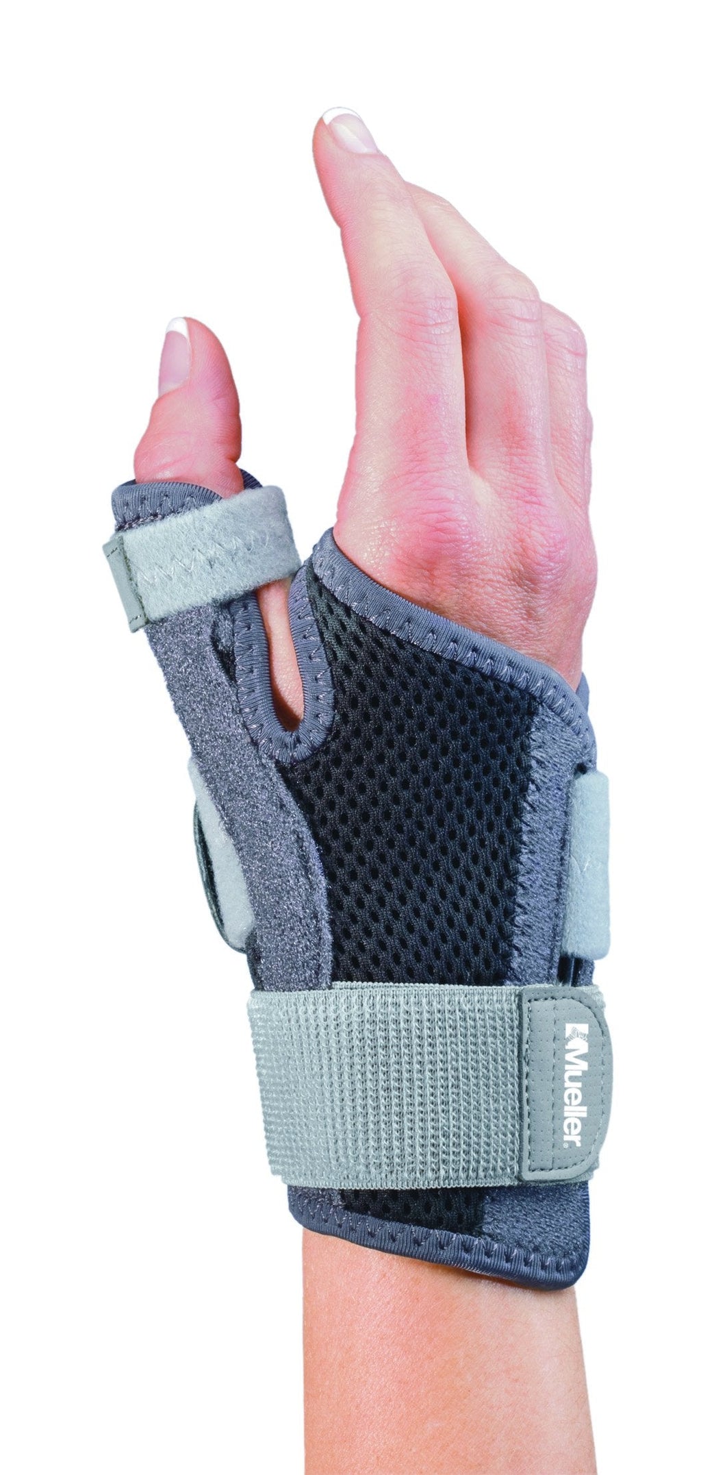 [Australia] - Mueller Sports Medicine Adjust-to-Fit Thumb Stabilizer, For Men and Women, Gray, One Size Fits Most 