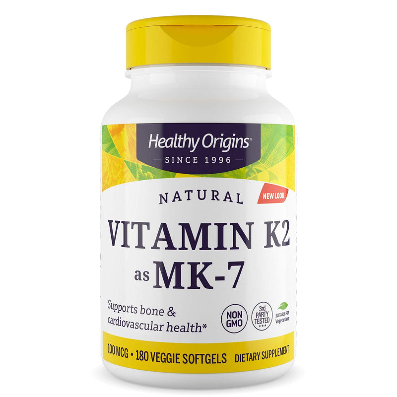 [Australia] - Healthy Origins Vitamin K2 As MK-7 Supplement, 100 mcg, 180 Count 180 Count (Pack of 1) 