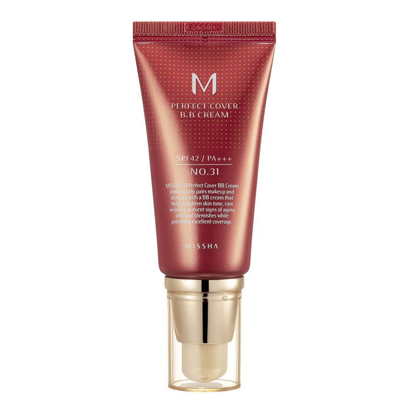 [Australia] - MISSHA M PERFECT COVER BB CREAM #31 SPF 42 PA+++ 50ml-Lightweight, Multi-Function, High Coverage Makeup to help infuse moisture for firmer-looking skin with reduction in appearance of fine lines 