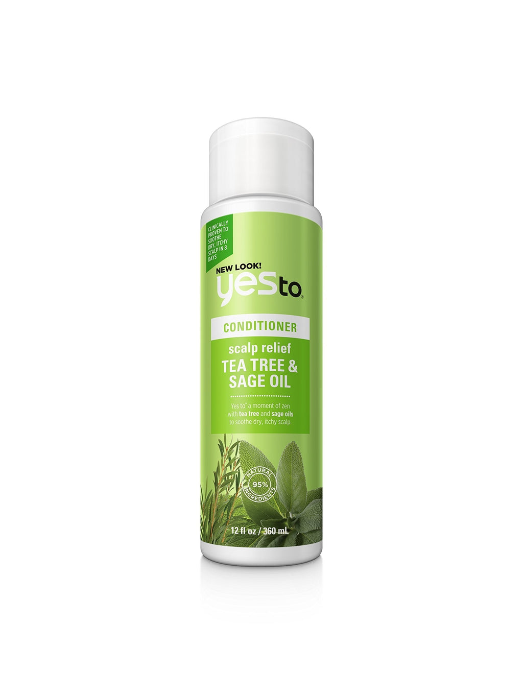 [Australia] - Yes To Naturals Tea Tree & Sage Oil Scalp Relief Conditioner for Dry & Itchy Scalp, white, Carrots, 12 Fl Oz 