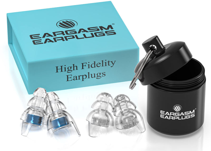 [Australia] - Eargasm High Fidelity Earplugs for Concerts Musicians Motorcycles Noise Sensitivity Conditions and More (Ear Plugs Come in Premium Gift Box Packaging) - Blue 