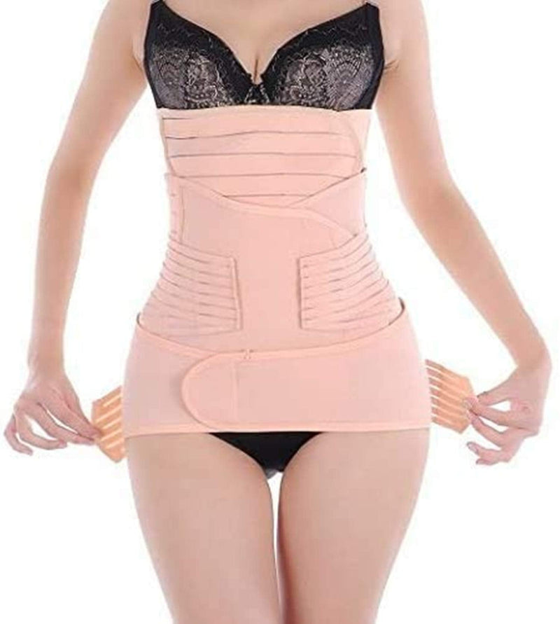[Australia] - Healthcom 3 in 1 Postpartum Support Recovery Belt Breathable Elastic Adjustable Postpartum Recovery Support Girdle Belly After Birth Belly Band Waist Pelvis Belt Pregnancy Belly Wrap Abdominal Binder Body Shaper Postnatal Shapewear(Size:L) 
