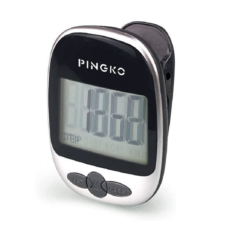 [Australia] - PINGKO Track Steps Multi-Function Portable Sport Pedometers Step/Distance/Calories Counter Fitness Tracker - Black 