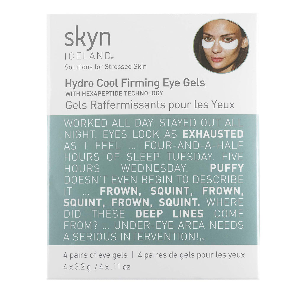[Australia] - skyn ICELAND Hydro Cool Firming Eye Gels: Under-Eye Gel Patches to Firm, Tone and De-Puff Under-Eye Skin, 4 Pairs 4 Count 