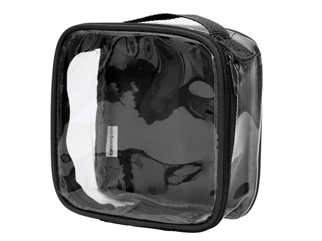 [Australia] - Clear TSA Approved 3-1-1 Travel Toiletry Bag/Transparent See Through Organizer (Black) Black 