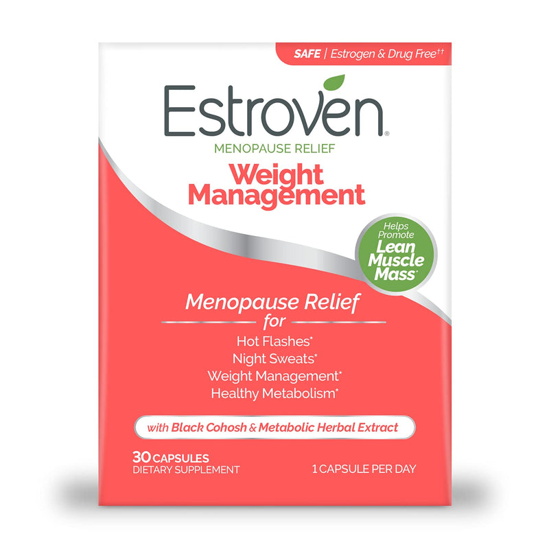 [Australia] - Estroven Weight Management for Menopause Relief, Helps Reduce Hot Flashes and Night Sweats, Helps Manage Weight, 30 Count 30 Count (Pack of 1) 